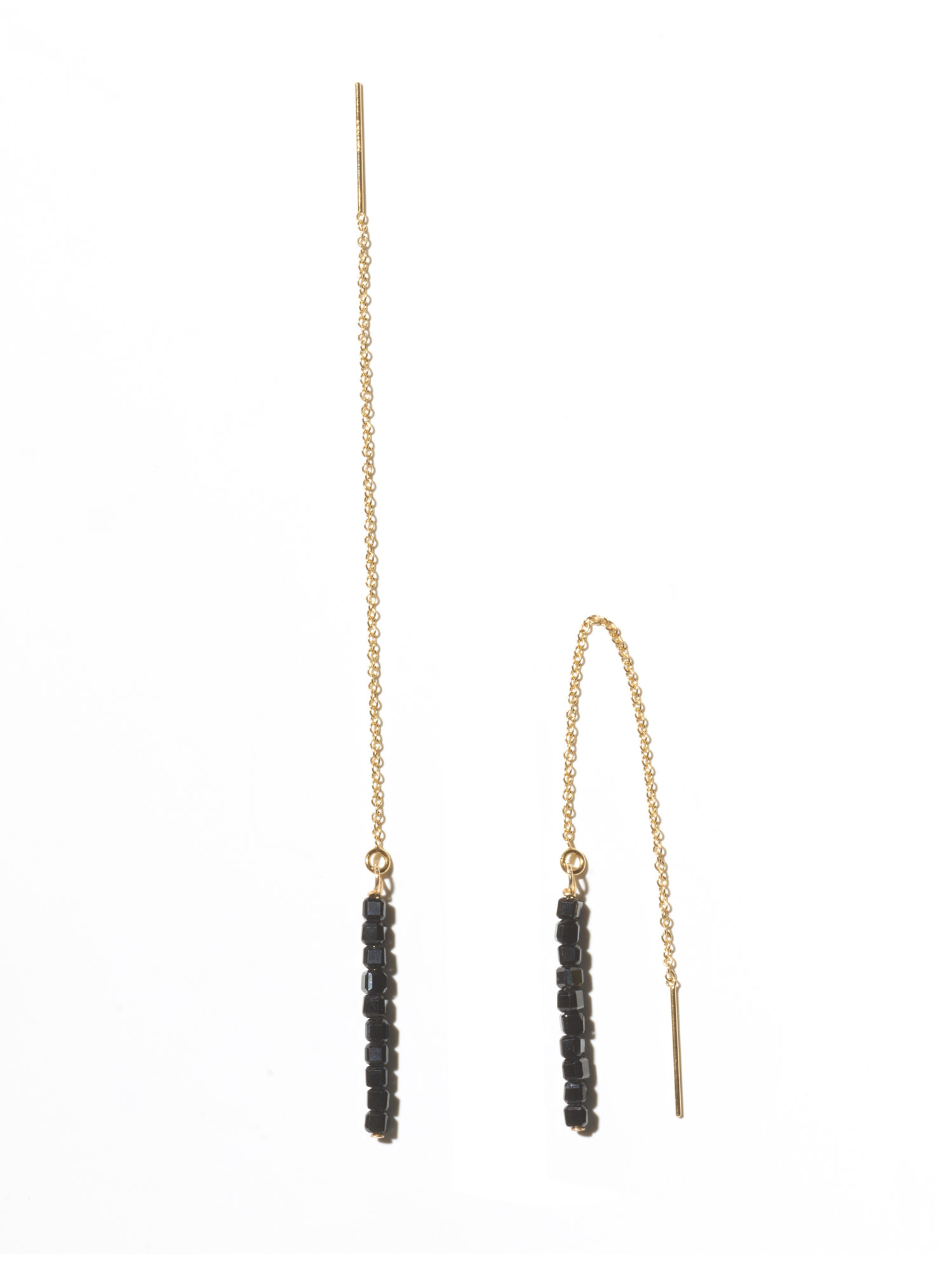 NOUVEL ÉTÉ ANNA, Ketten-Ohrhänger, 14-karat gold filled, verschiedene Edelsteine