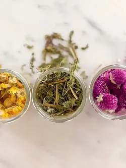 Blumen-Tee verschiedene Aromen