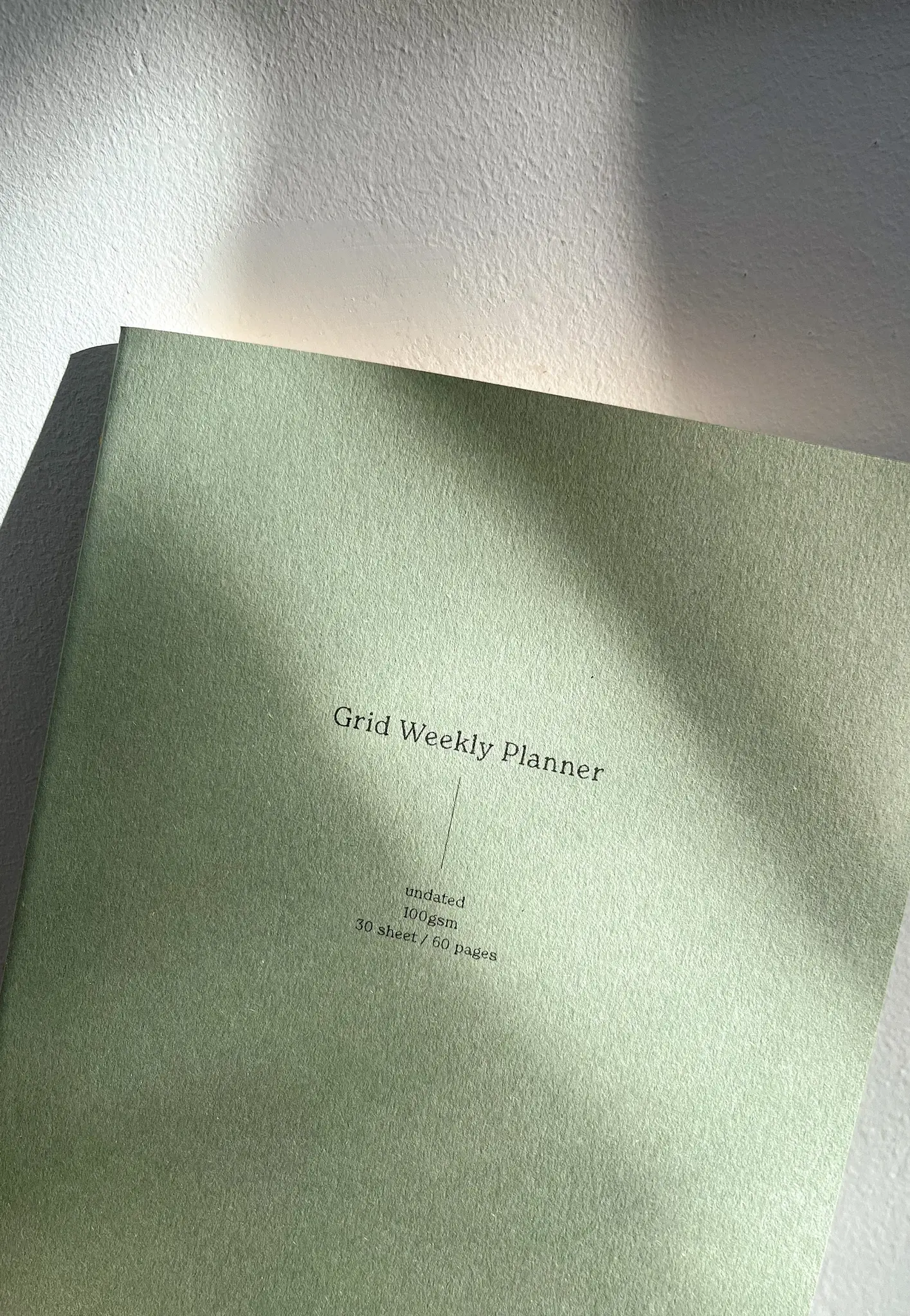 FIN STUDIO Wochenplaner mit Raster - hellgrün