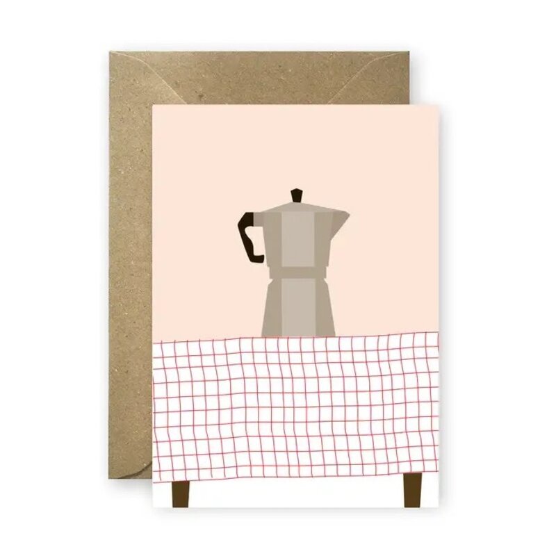 LINIENWERK Postkarte Mokka