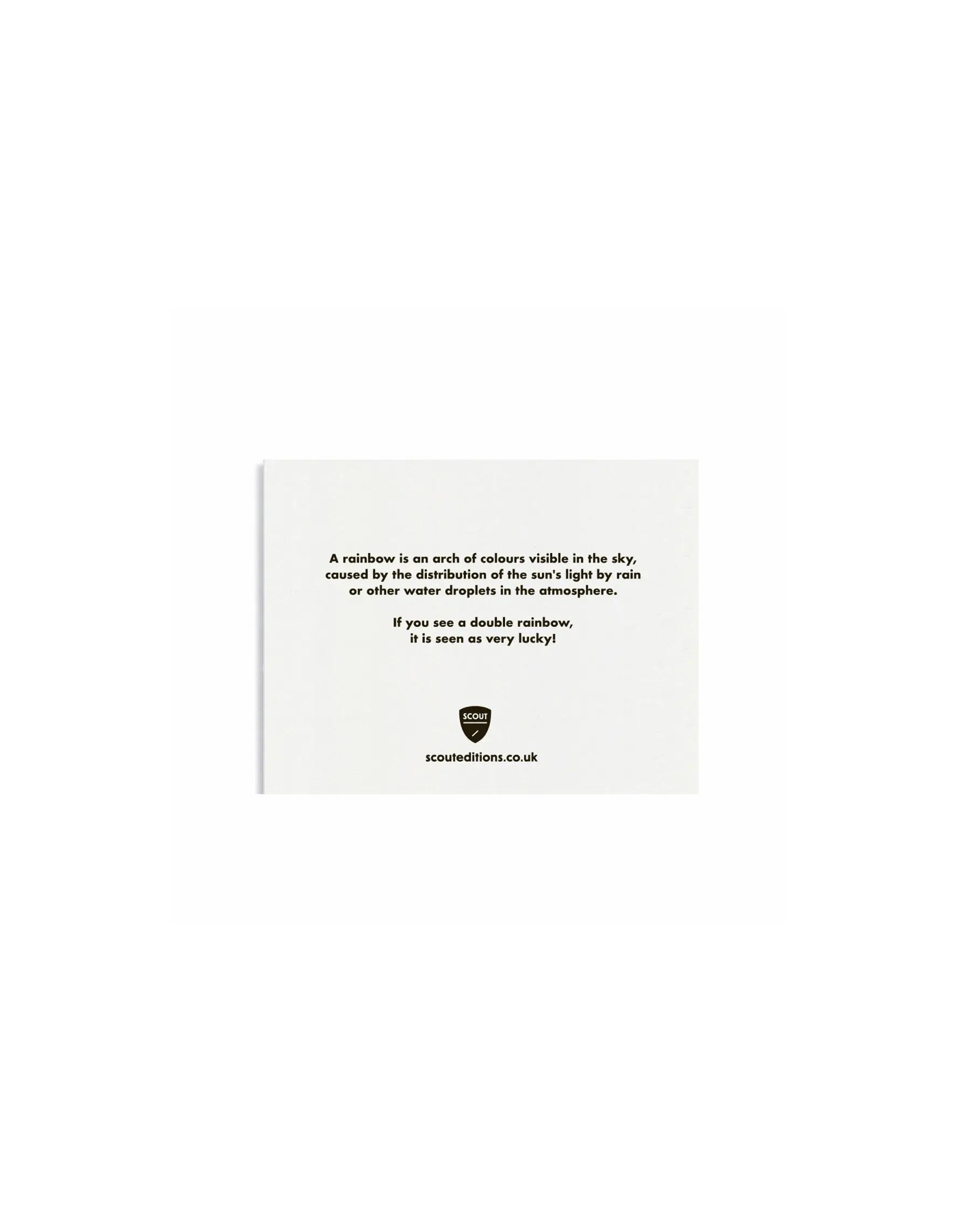 SCOUT EDITIONS Kleine Doppelkarte Regenbogen