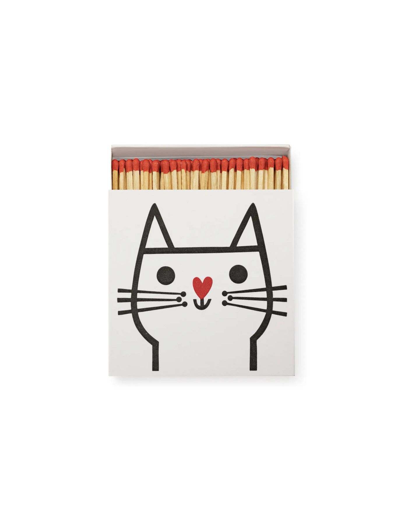 ARCHIVIST GALLERY Cat with Heart Nose Luxury Matches – Streichholzschachtel