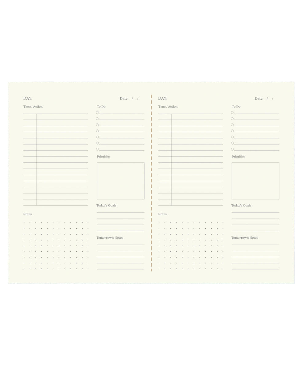 FIN STUDIO Tagesplaner - hellblau