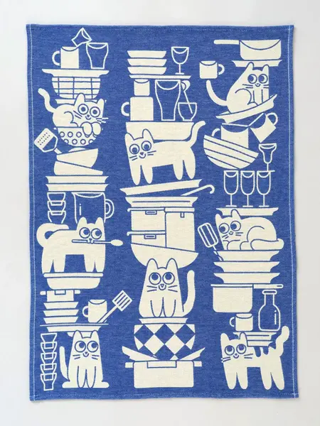 WRAP Geschirrtuch mit Katzen
