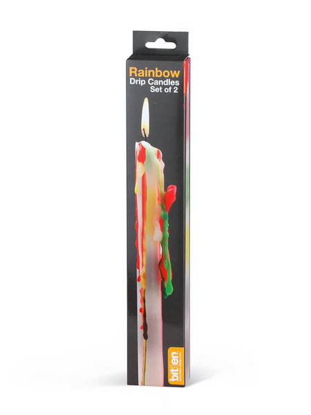 Tropfkerze Regenbogen - Pack à 2 Stück