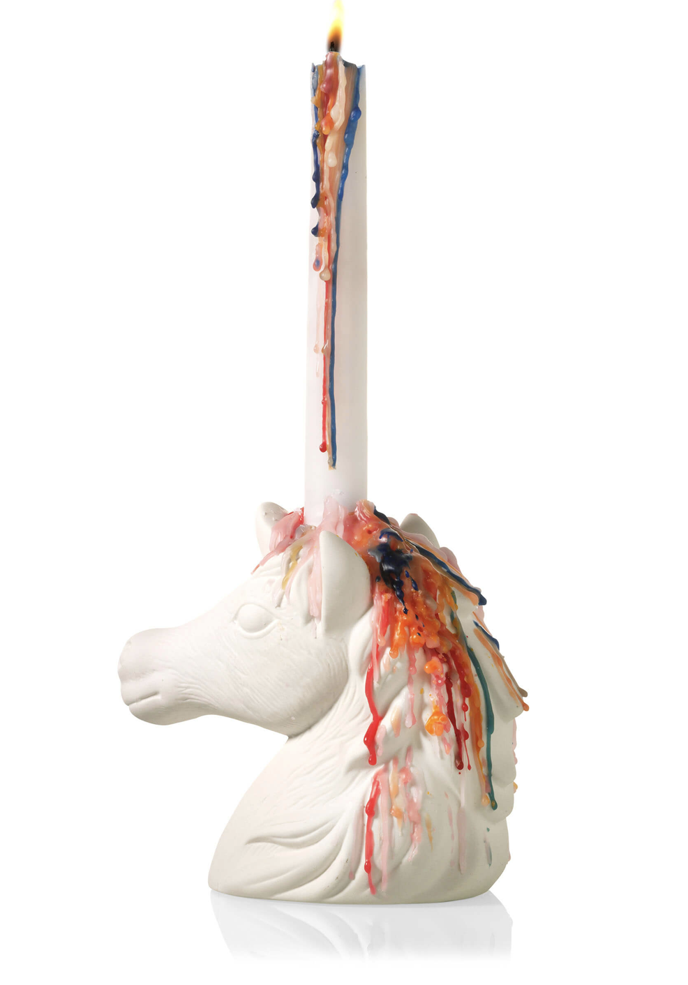 Tropfkerze Regenbogen - Pack à 2 Stück