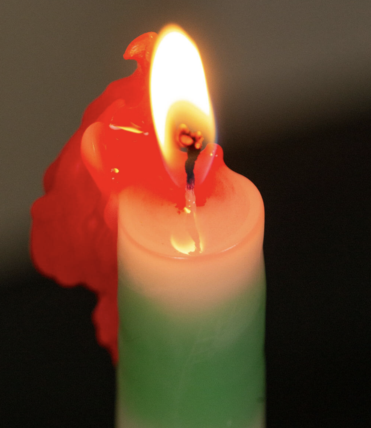 Tropfkerze Regenbogen - Pack à 2 Stück