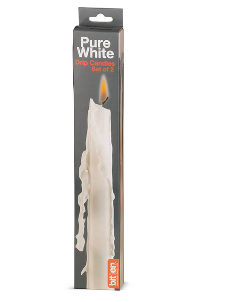 Tropfkerze weiss - Pack à 2 Stück