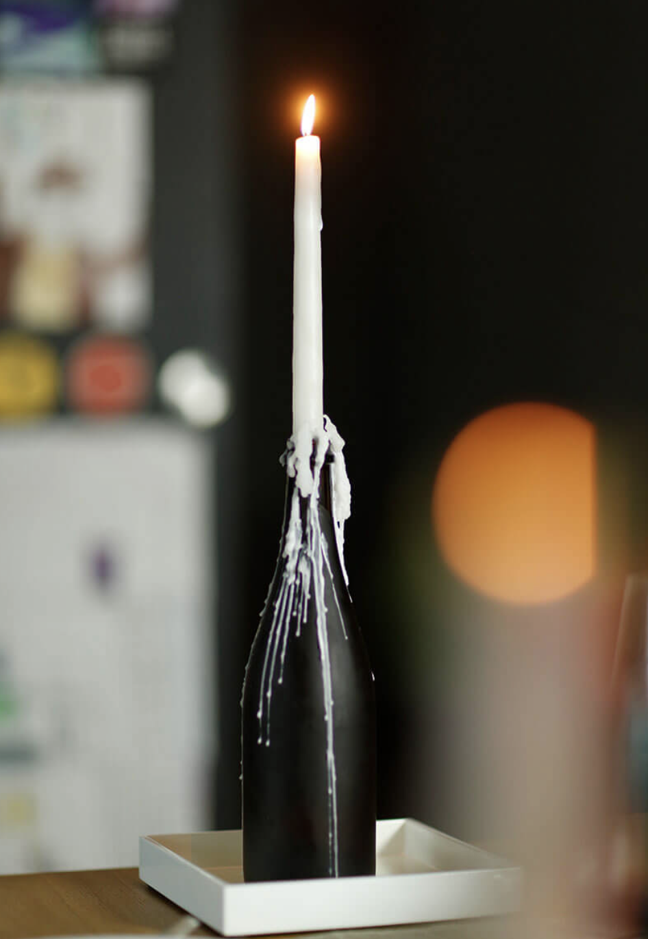 Tropfkerze weiss - Pack à 2 Stück