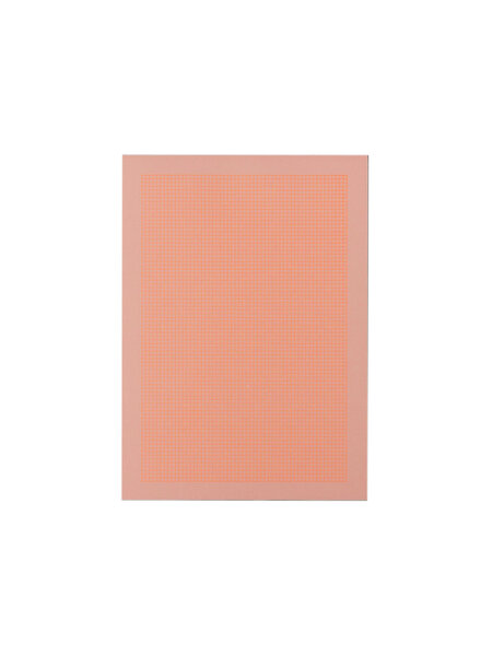LE TYPOGRAPHE A5 Abreissblock / Notepad 6 Typo Pts Grid - Fluo Orange On Grapefruit