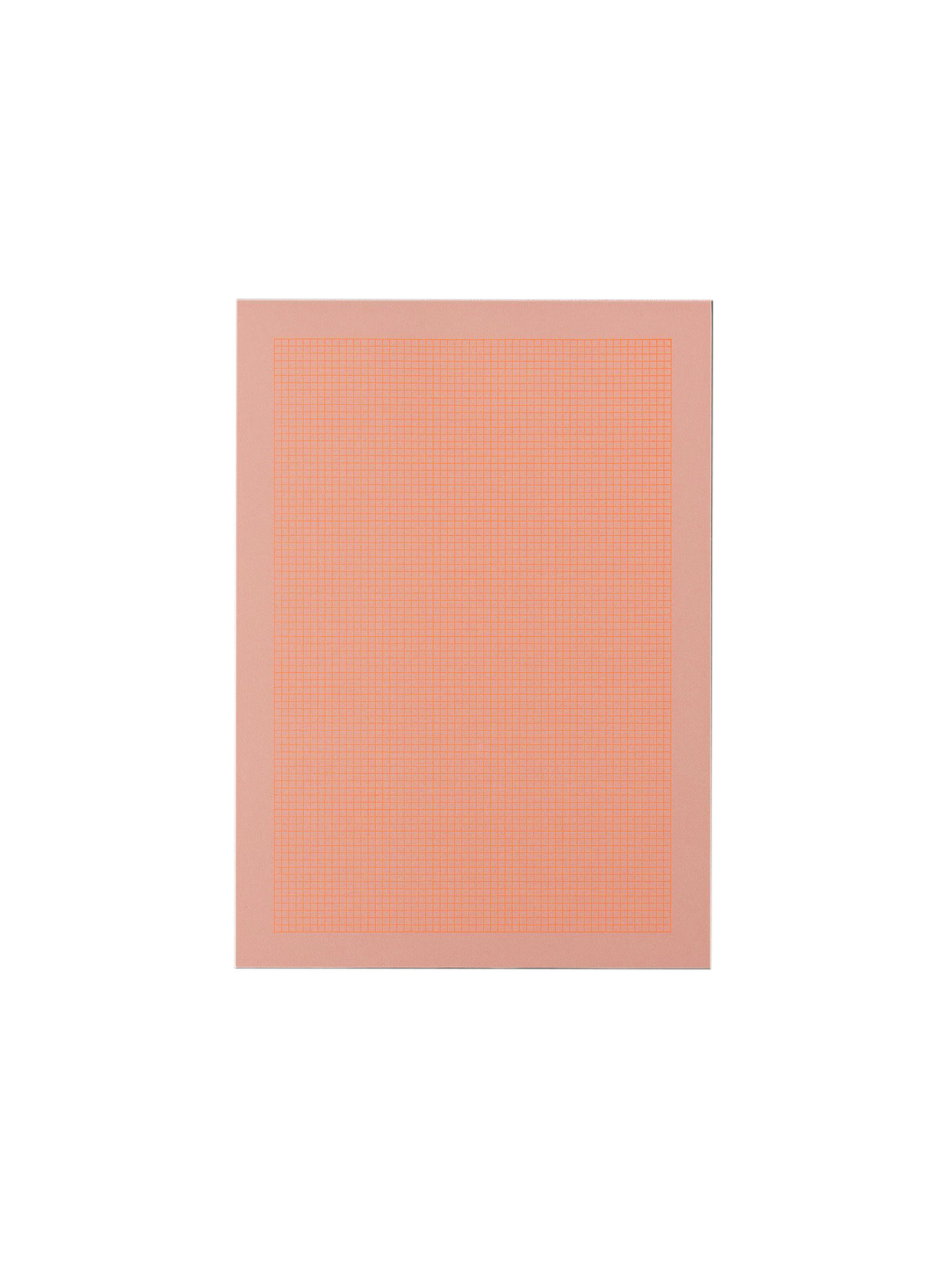 LE TYPOGRAPHE A5 Abreissblock / Notepad 6 Typo Pts Grid - Fluo Orange On Grapefruit