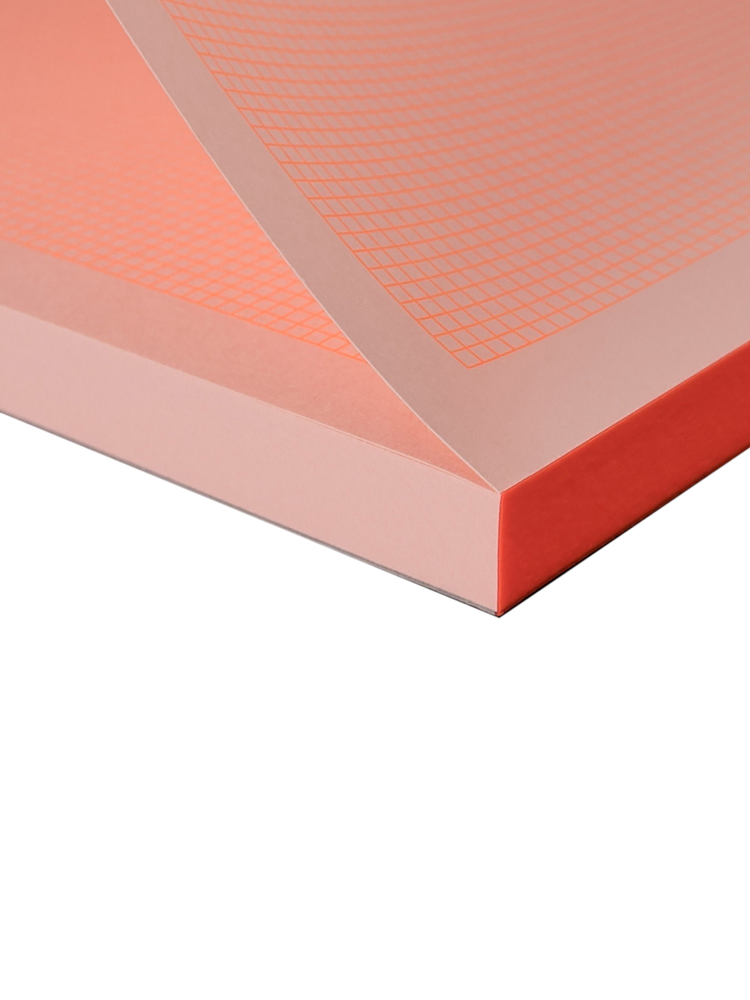 LE TYPOGRAPHE A5 Abreissblock / Notepad 6 Typo Pts Grid - Fluo Orange On Grapefruit