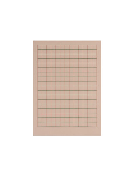 LE TYPOGRAPHE A5 Abreissblock / Notepad squared 1cm - antique pink and green
