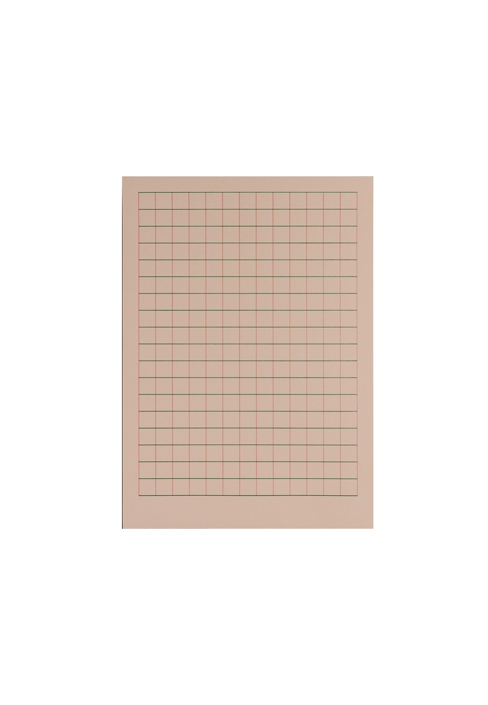 LE TYPOGRAPHE A5 Abreissblock / Notepad squared 1cm - antique pink and green