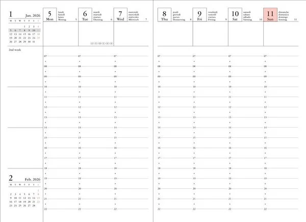 MARK'S 2026 Diary A6 Japan / Birds Blue