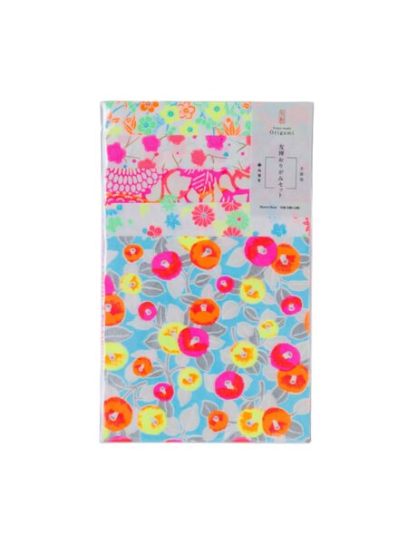 SHOGADO Origami Set auf Yuzen-Washi-Papier – Neon