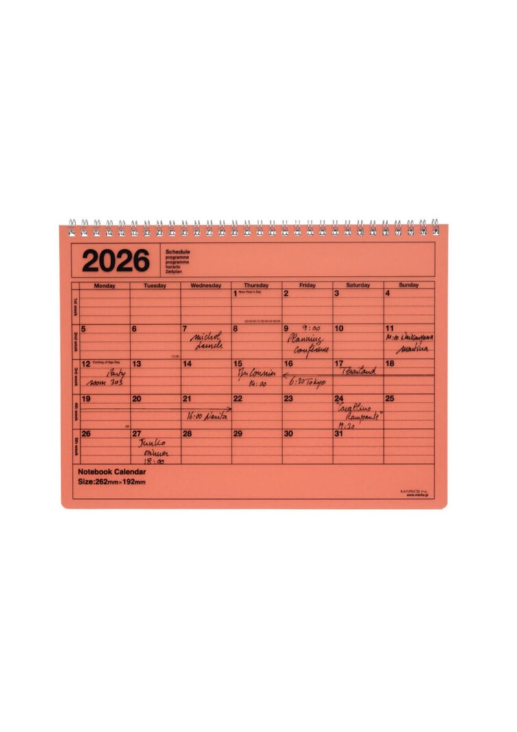 MARK'S 2026 Notebook Calendar S – verschiedene Farben
