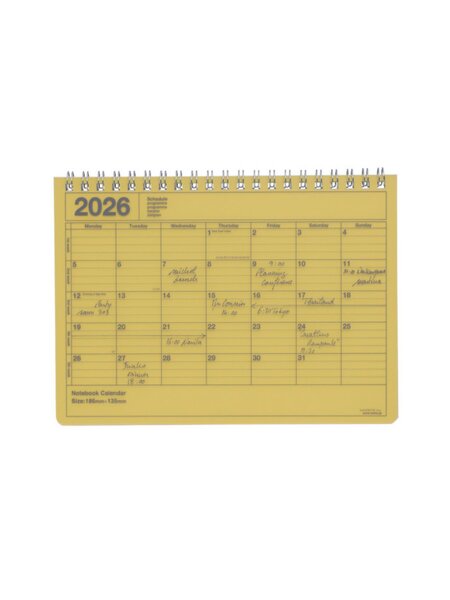 MARK'S 2026 Notebook Calendar S – verschiedene Farben