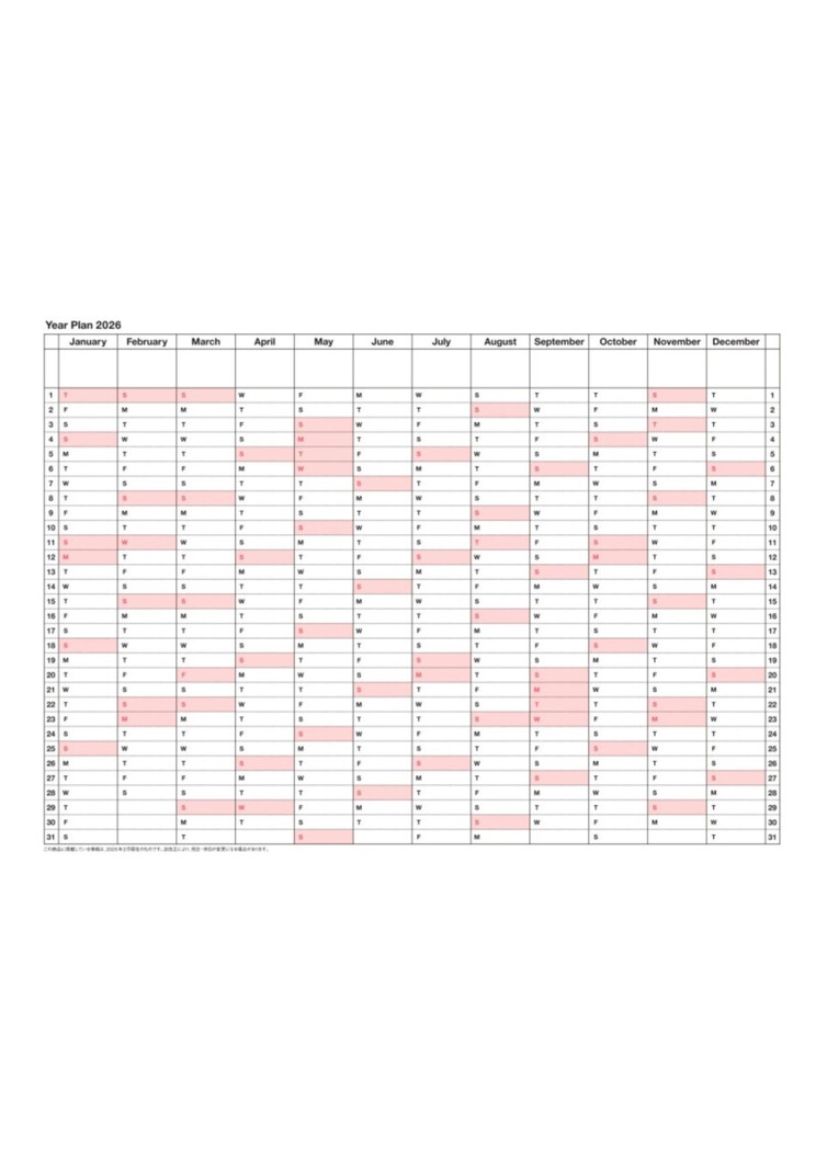 MARK'S 2026 Notebook Calendar S – verschiedene Farben