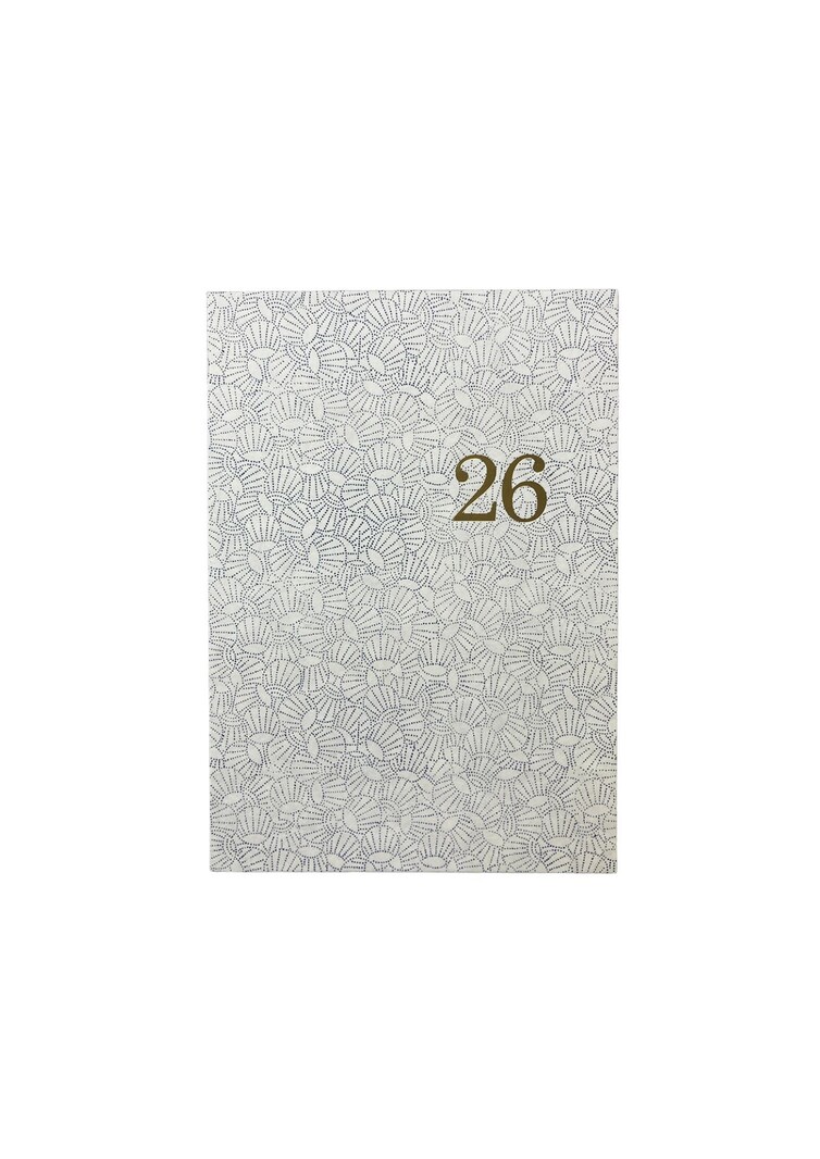 LE TYPOGRAPHE Feste Monatsagenda + Notizheft 2026  A5– Japanisches Papier
