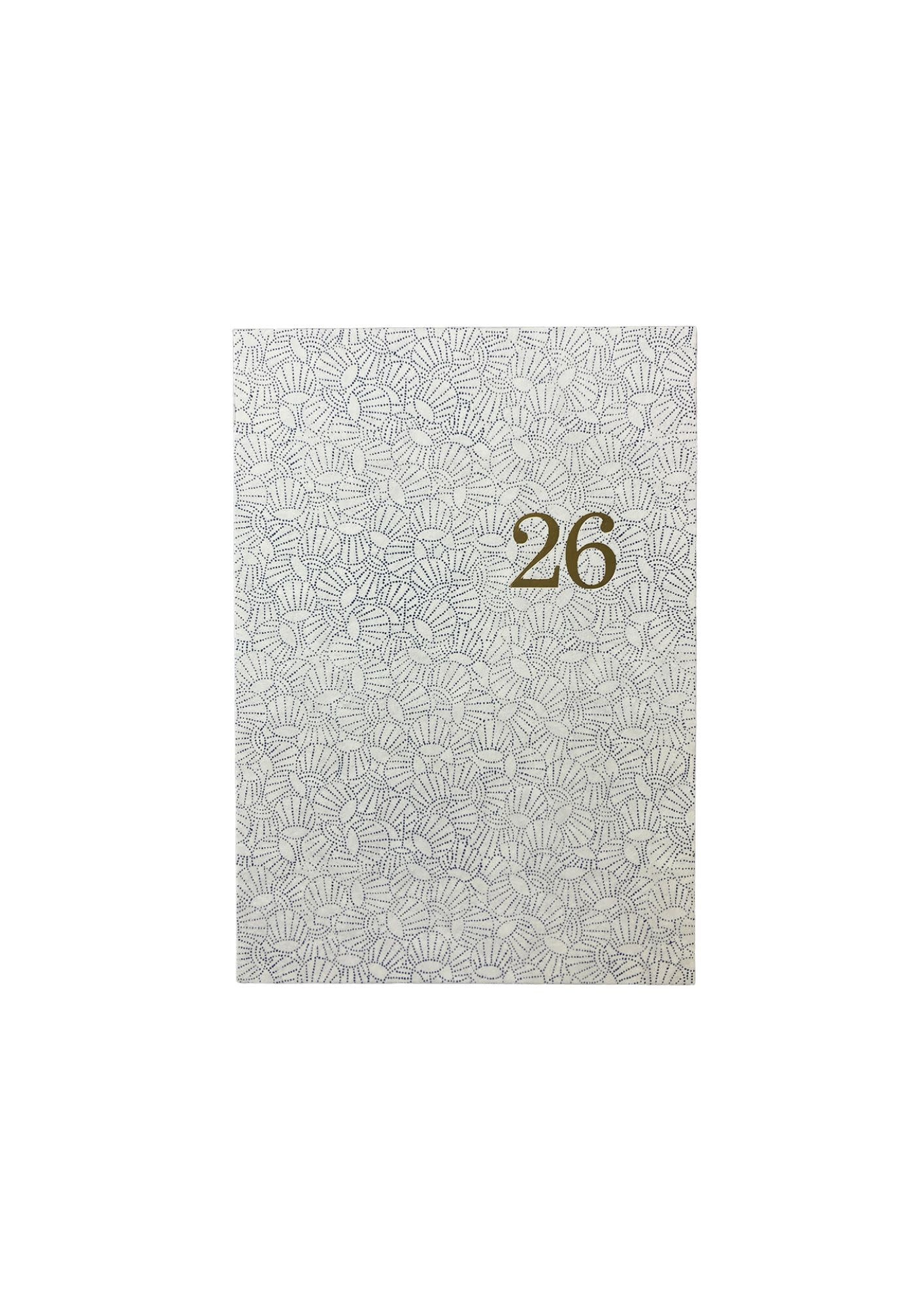 LE TYPOGRAPHE Feste Monatsagenda + Notizheft 2026  A5– Japanisches Papier