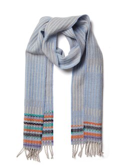 WALLACE SEWELL Schal aus Merino Lammwolle Bothy Periwinkle