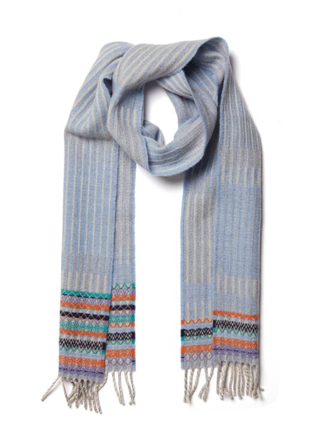 WALLACE SEWELL Schal aus Merino Lammwolle Bothy Periwinkle