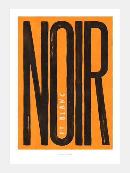 JUST COOL DESIGN Kunstdruck A4 NOIR