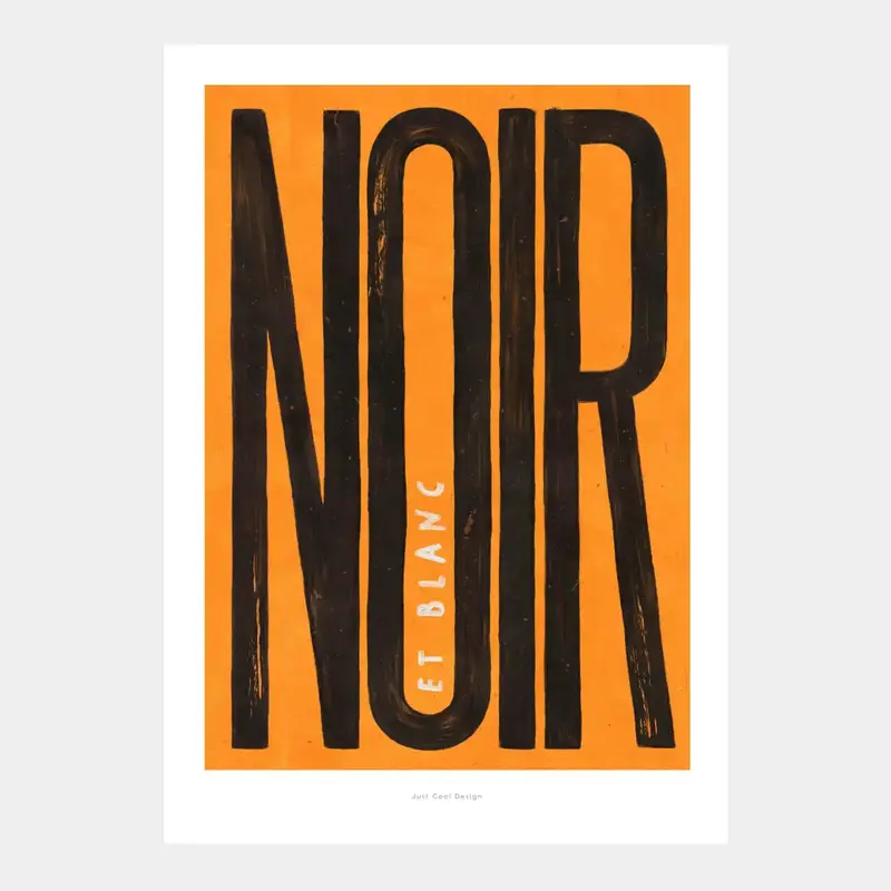 JUST COOL DESIGN Kunstdruck A4 NOIR