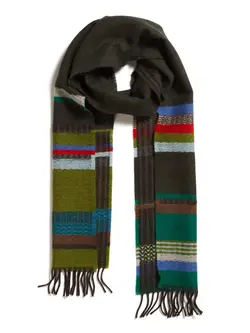 WALLACE SEWELL Schal aus Merino Lammwolle Darland Green