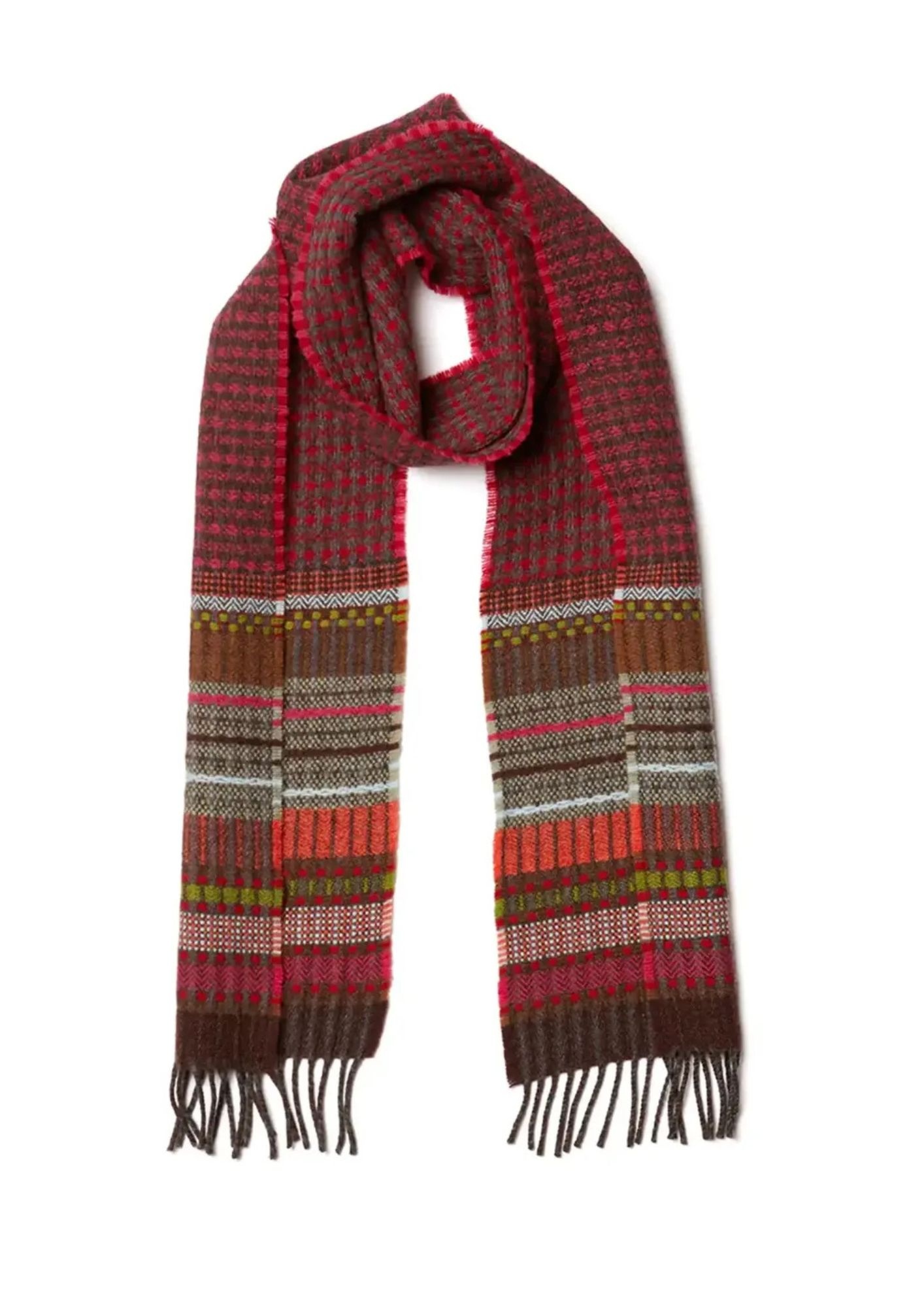 WALLACE SEWELL Schal aus Merino Lammwolle Fremont Beetroot