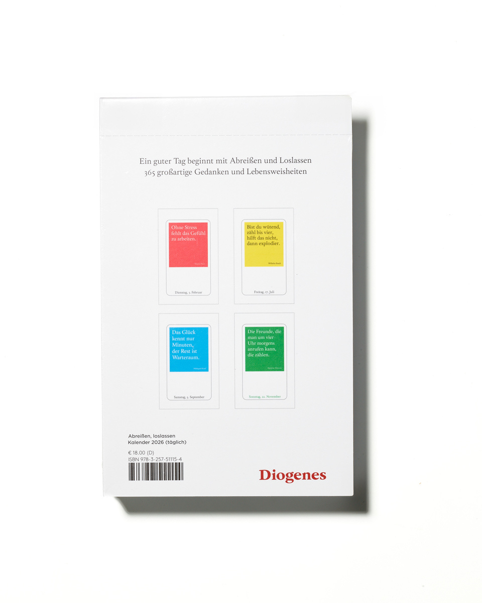 Abreissen – loslassen. Kalender 2026