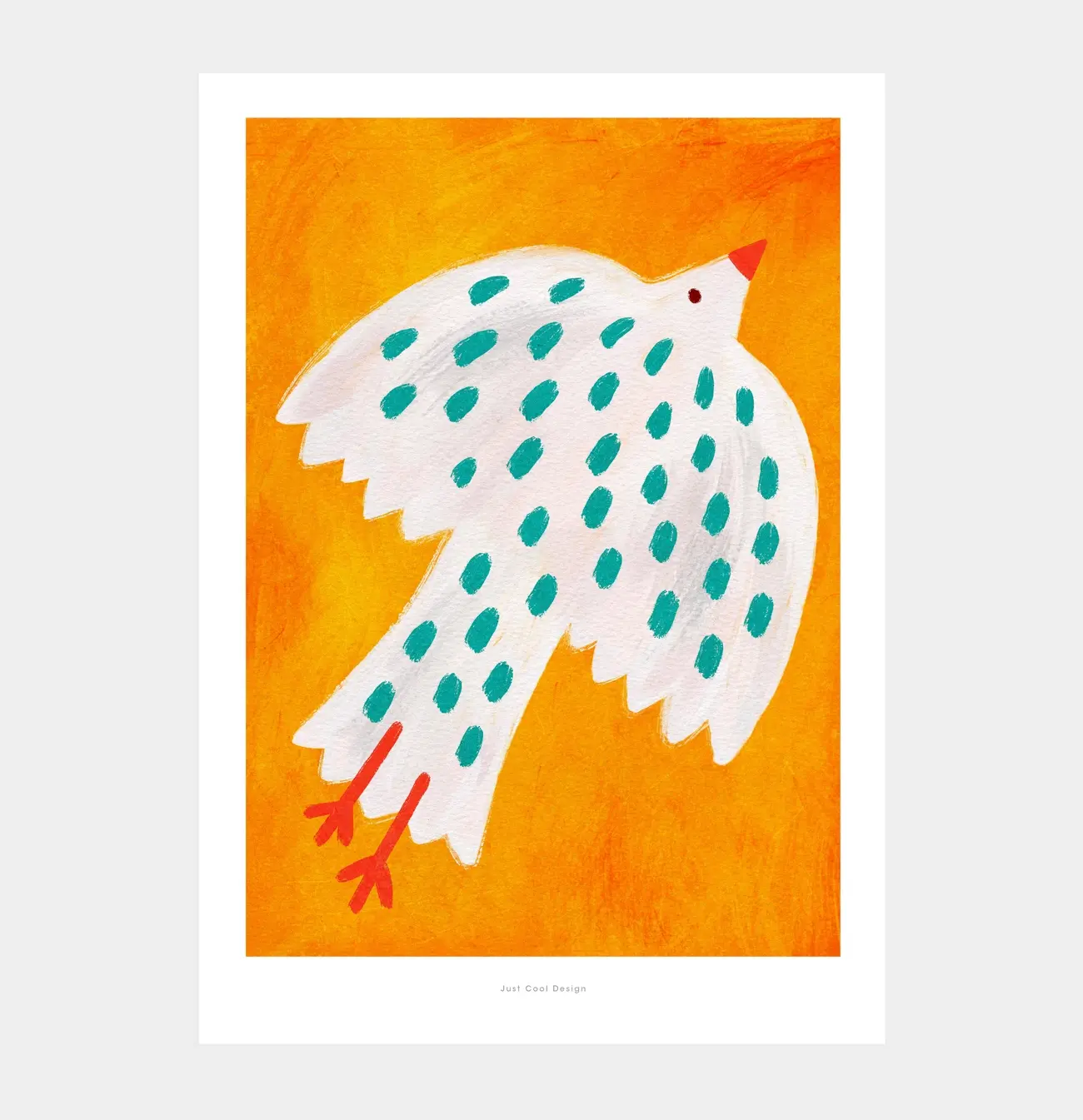 JUST COOL DESIGN Kunstdruck A3 White Bird
