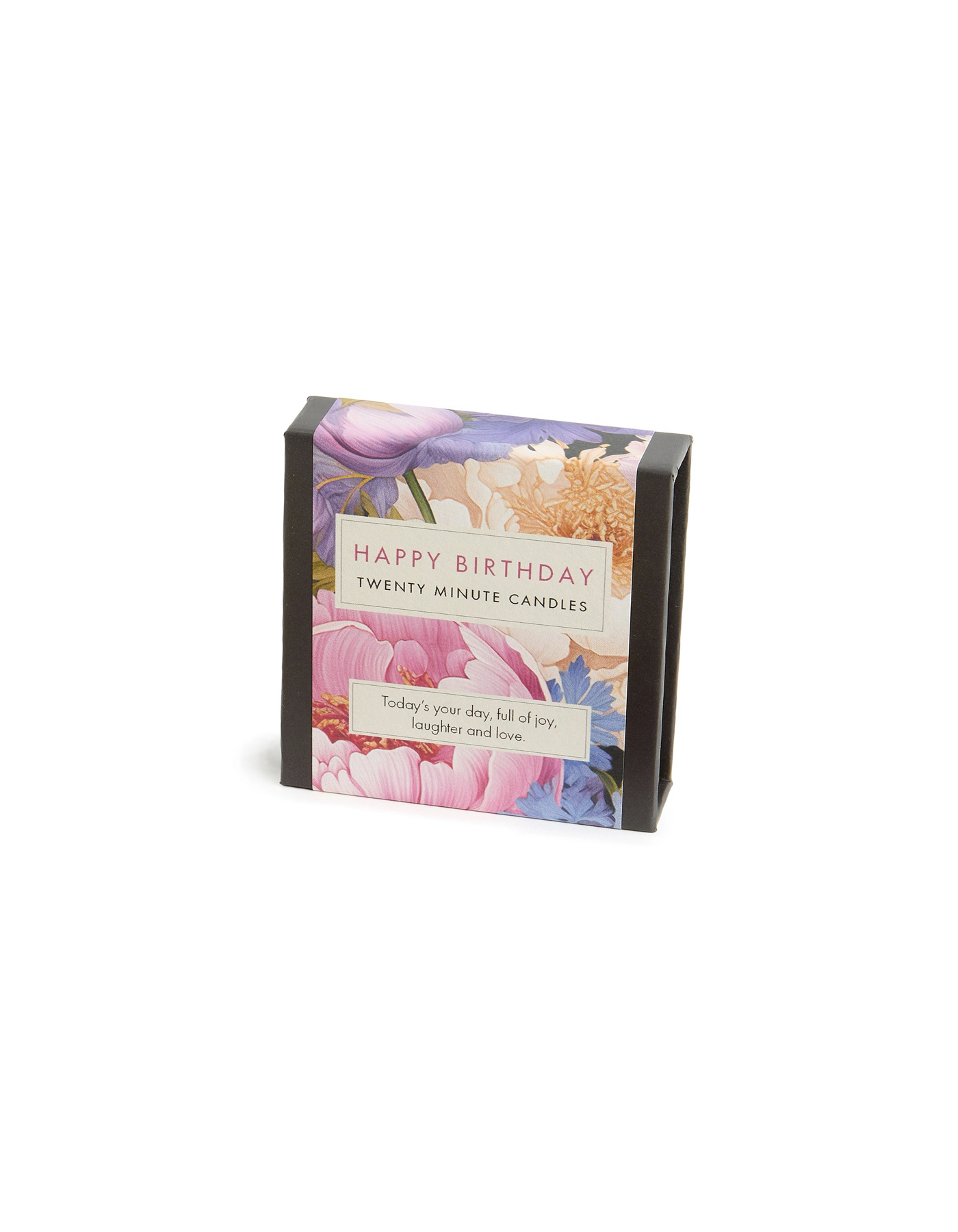 12 Mini Kerzen aus Bienenwachs – Happy Birthday – Flower Edition