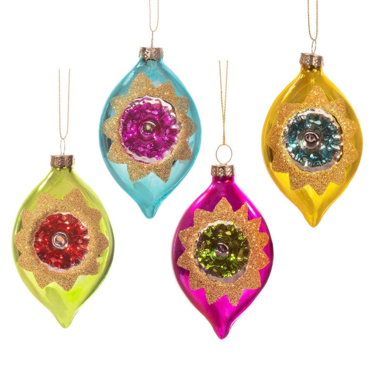 SASS & BELLE Weihnachtshänger 4 Stück – Retro bunt