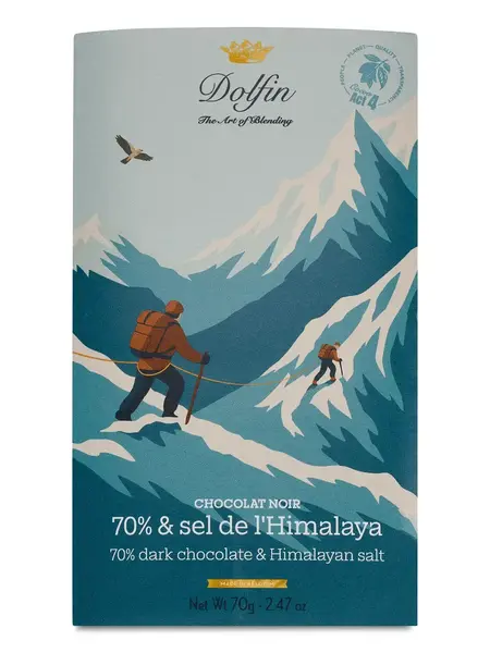 Chocolat Noir – 70% & sel de L' Himalaya