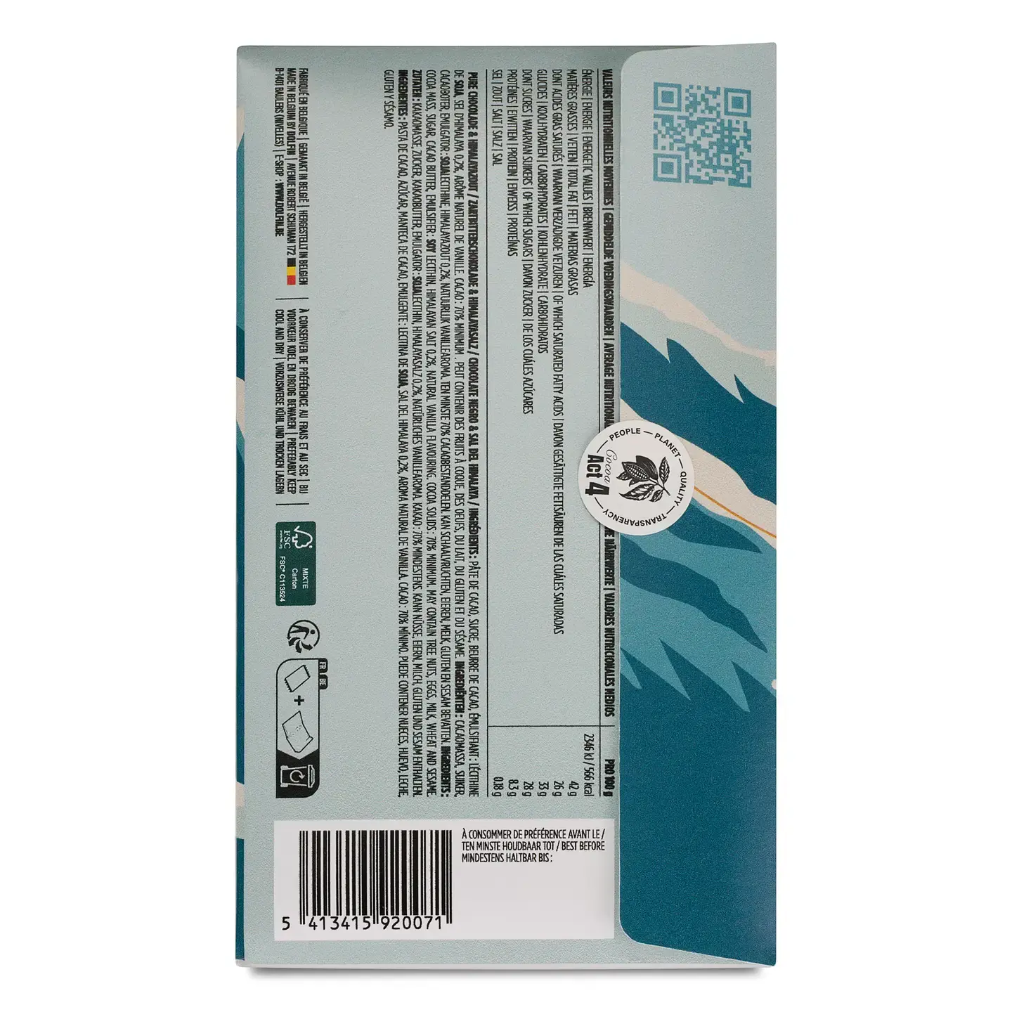 Chocolat Noir – 70% & sel de L' Himalaya