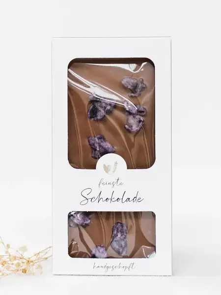 Vollmilchschokolade – Kandierte Veilchen