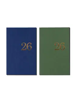LE TYPOGRAPHE 2026 Agenda – Weekly calendar soft cover overseas and moss