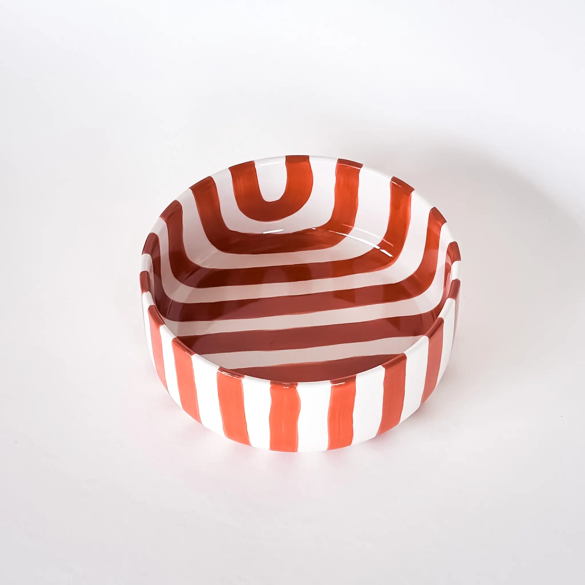 MAGAZIN MINORI Schale – cotto orange stripes