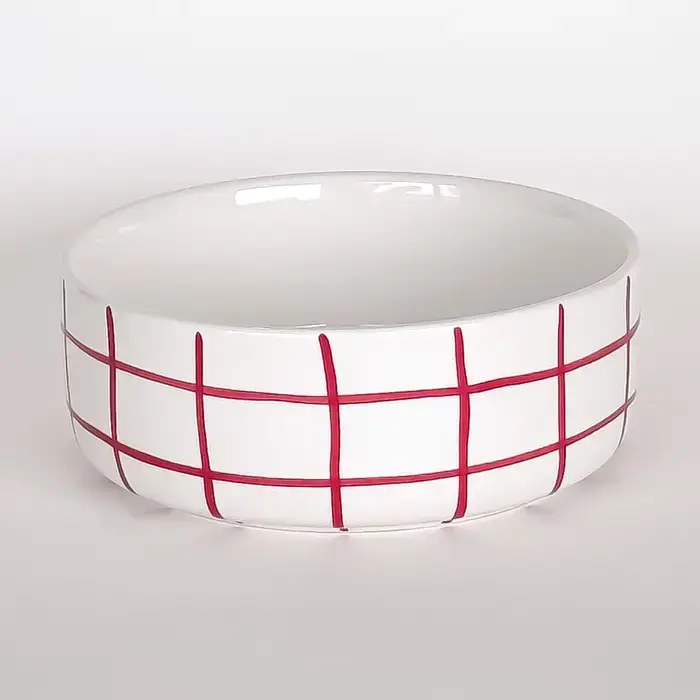 MAGAZIN MINORI Schale – tomato red Grid