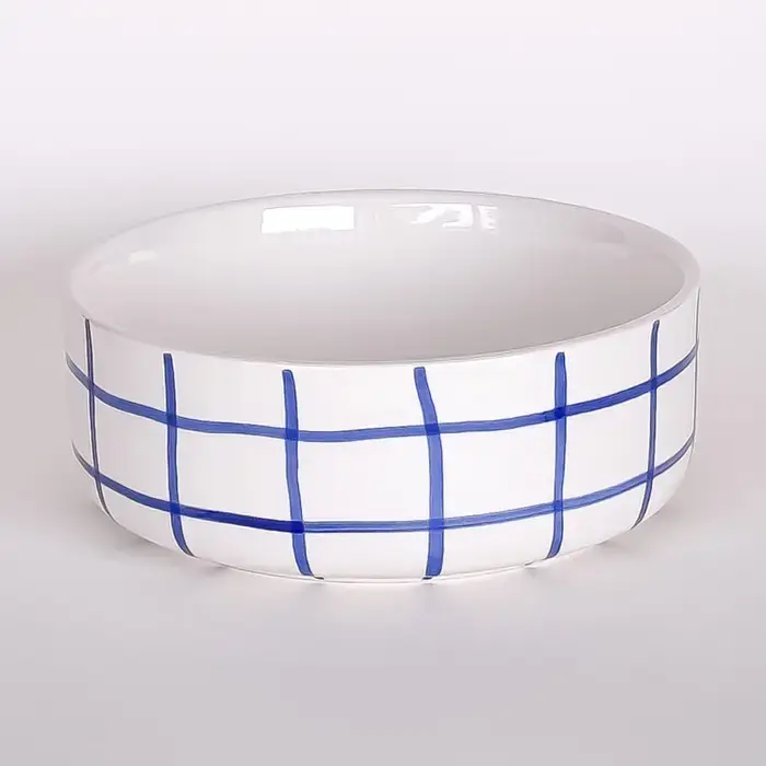 MAGAZIN MINORI Schale – mare blue Grid