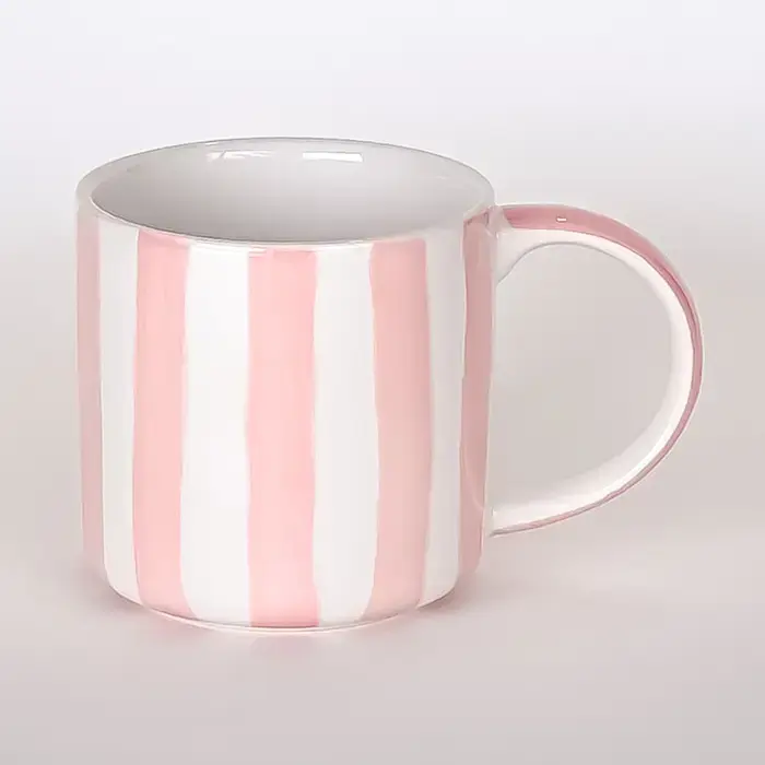 MAGAZIN MINORI Tasse mit Henkel Stripes - incanto rose