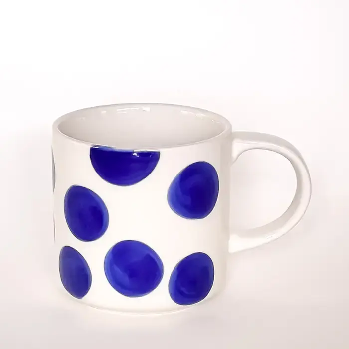 MAGAZIN MINORI Tasse mit Henkel Dots - mare blue