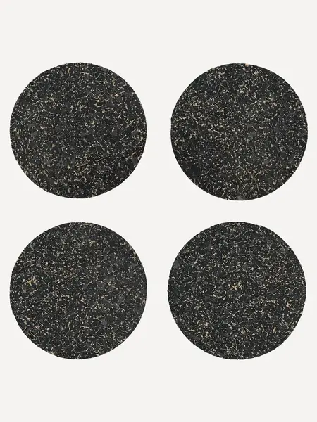 Untersetzer aus Kork und recyceltem Material KOHLE