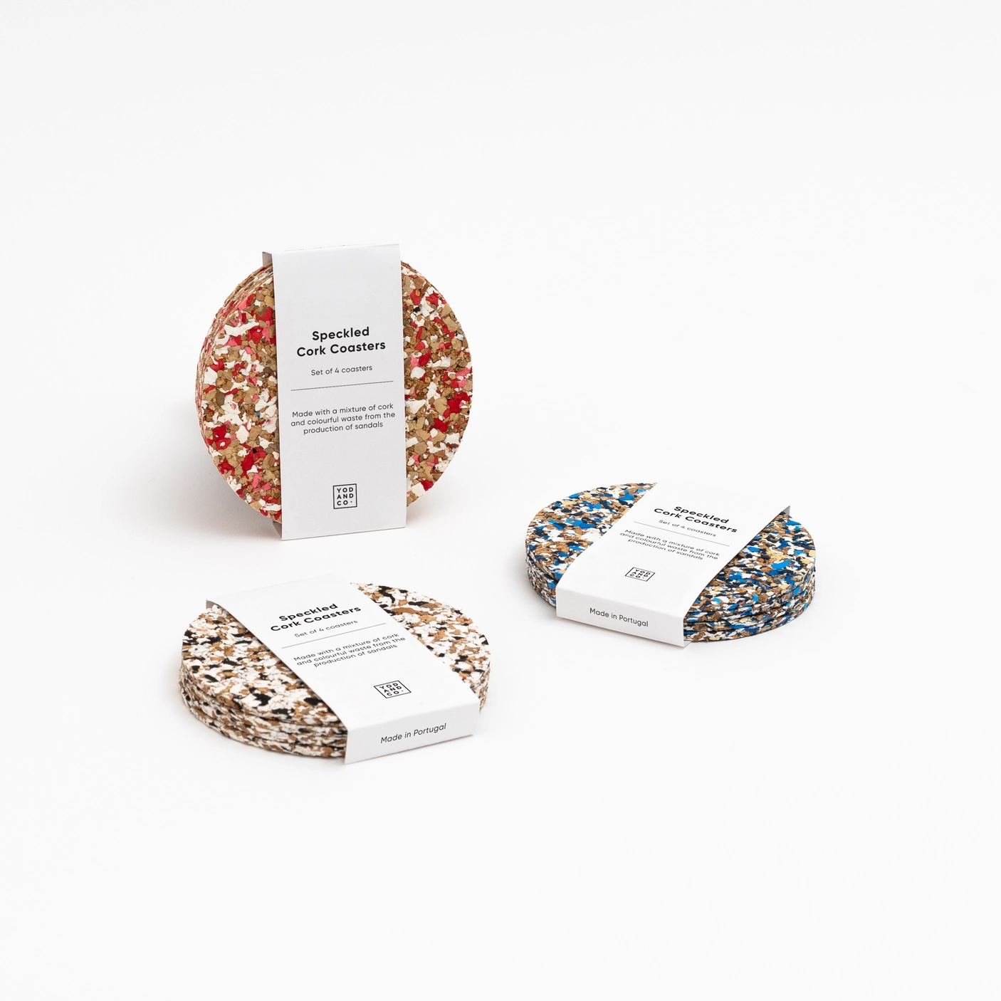 Untersetzer aus Kork und recyceltem Material BLAU