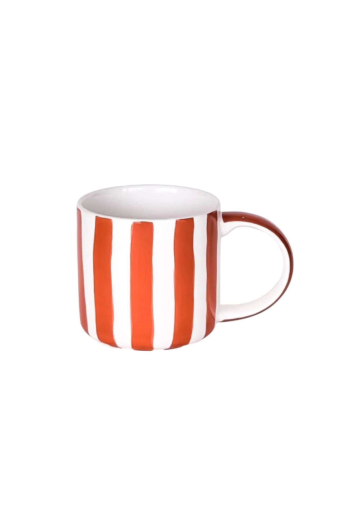 MAGAZIN MINORI Tasse mit Henkel Stripes - cotto orange