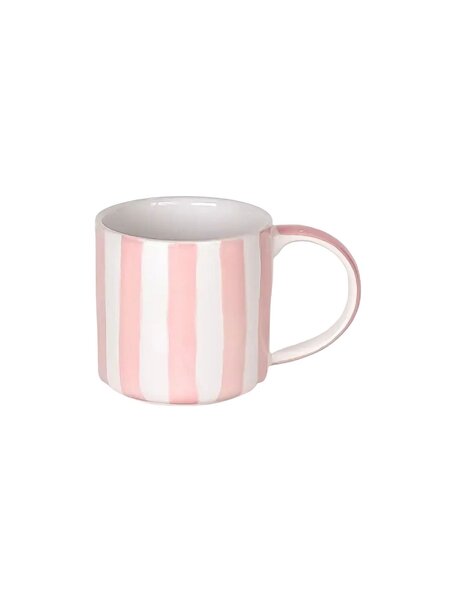 MAGAZIN MINORI Tasse mit Henkel Stripes - incanto rose