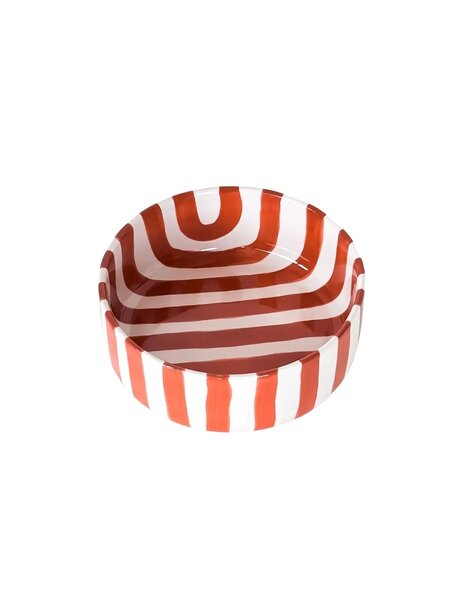 MAGAZIN MINORI Schale – cotto orange stripes