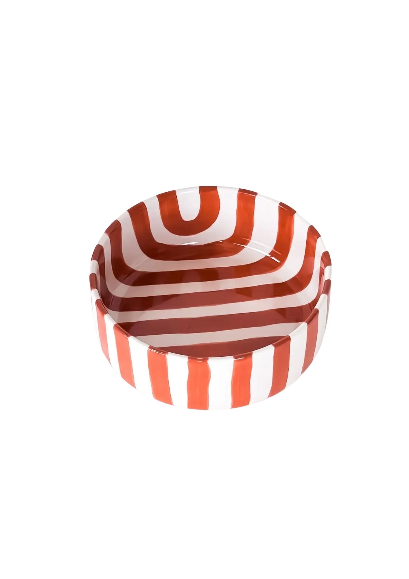 MAGAZIN MINORI Schale – cotto orange stripes